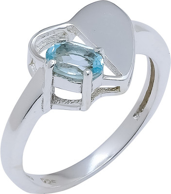 anika jewellers Blue Topaz Natural Gemstone 925 Sterling Silver Ring For Her Sr-65 Sterling Silver Ring
