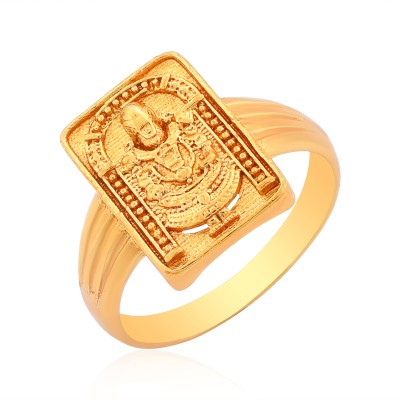 DULCI Tirupati Balaji Venkateshwara Gold Plated Brass Hindu Religion God Finger Ring Brass Gold Plated Ring