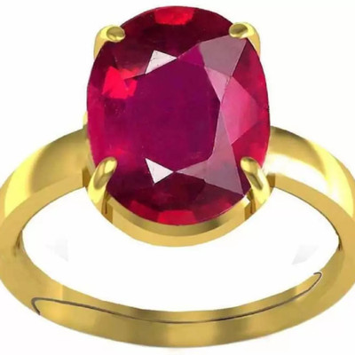 Lexri Natural Manik Stone Ring Certified 6.25 carat manik/Ruby Precious Stone Ring Stone Crystal Ring