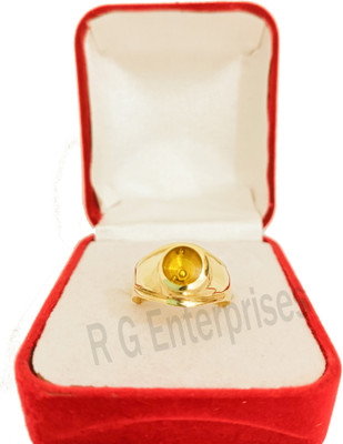 R G MART Ashtadhatu Paramani Gold Plated Mercury Brass Gold Plated Ring
