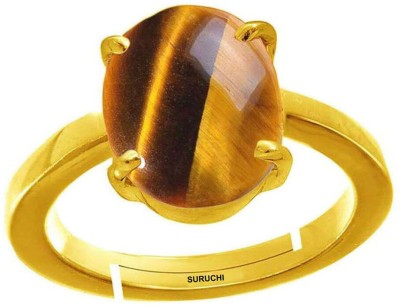 Suruchi Gems & Jewels Tiger Eye 10.25 Ratti or 9.50 Ct Panchdhatu (5 Metal) Men Adjustable Stone Ring