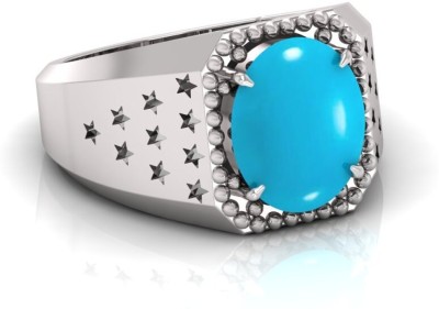 TODANI JEMS Natural 9.25 Ratti Firoja Gemstone Adjustable Ring With Lab CertificateF Stone Turquoise Ring