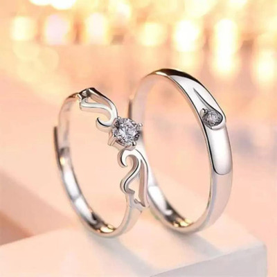 ruby collection Alloy Zircon Sterling Silver Plated Ring Set
