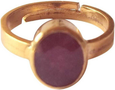 GenZcomplex Stone Ruby Gold Plated Ring