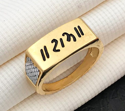 KETMERA Ring For Men Long Lasting Premium Quality Gold Brass Gold Plated Ring