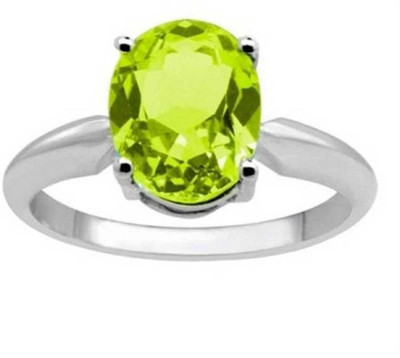 RSPR Stone Peridot Silver Plated Ring