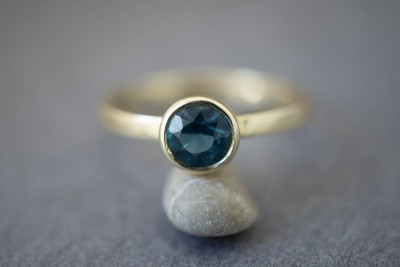 Ceylonmine01 Aquamarine Stone Gold Plated Ring for Women & Men Ring Brass Aquamarine Gold Plated Ring