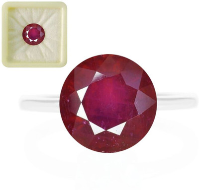 CaratYogi Genuine Certified Ruby Gemstones 6.25 Ratti 5.68 Carat Manik Round Shape for Stone Ruby Ring