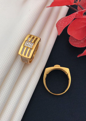 mahi creation Stainless Steel, Copper Gold Plated Ring