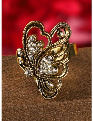 Styylo Jewels RNG-M-20158-SJ Alloy Cubic Zirconia Gold Plated Ring