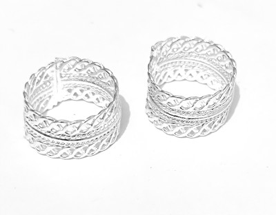 NIKYANKA Alloy silver toe ring set for womens Alloy Sterling Silver Plated Toe Ring