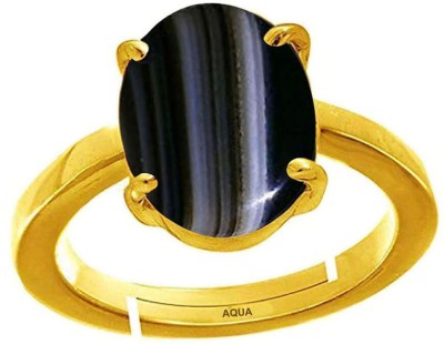 AQUAGEMS Sulemani Hakik 10.25 Ratti or 9.50 Ct Panchdhatu (5 Metal) Men Adjustable Stone Ring