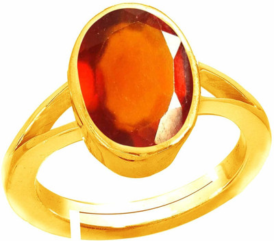 Gemzonite Certified A+ Quality Original Gomed Hessonite Garnet Ring For Women & Men Brass Garnet Gold Plated Ring Gemzonite Certified A+ Quality Original Gomed Hessonite Garnet Ring For Women & Men Brass Garnet Gold Plated Ring