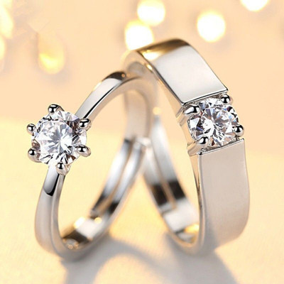Viibesle Stainless Steel, Brass, Stone, Metal, Copper Cubic Zirconia, Diamond, Zircon Rhodium, Silver, Titanium, Gold, Platinum Plated Ring Set