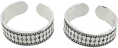 Sahiba Gems Beautiful Cut Work Band Design Toe Rings/Bichiya Sterling Silver Toe Ring
