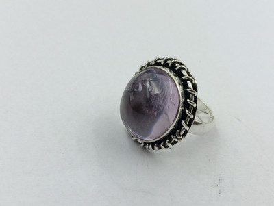 ShrimJewels Oxidised Amethyst Statement Ring for Women and Girls Brass Amethyst Copper Plated Ring