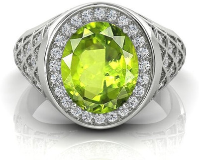 MBVGEMS Alloy Peridot Silver Plated Ring
