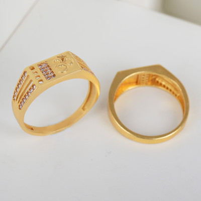 GORASH CREATION Alloy Cubic Zirconia Gold Plated Ring