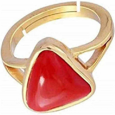 Vanishree World Metal Coral Gold Plated Ring