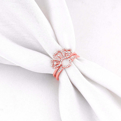GIVA Sterling Silver Cubic Zirconia Rhodium Plated Ring