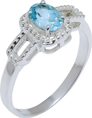 anika jewellers Blue Topaz Natural Gemstone 925 Sterling Silver Ring For Her Sr-134 Sterling Silver Ring