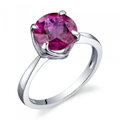 Gemzonite Panchdhatu Ruby Manik Stone Ring Ring For Men's / Women's Brass Ruby Silver Plated Ring