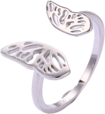 RANISHAA 92.5 Pure Silver Butterfly-Center Opening Ring: Embracing Nature's Beauty Sterling Silver Silver Plated Ring