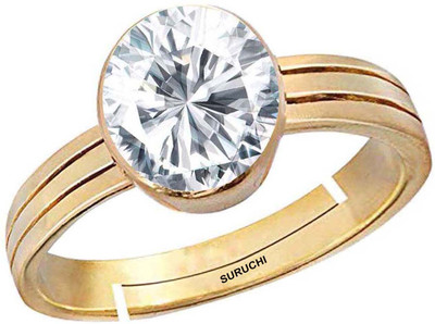 Suruchi Gems & Jewels Zircon/American Diamond 5.25 Ratti or 5 Ct Panchdhatu/5 metal Women Adjustable Stone Ring