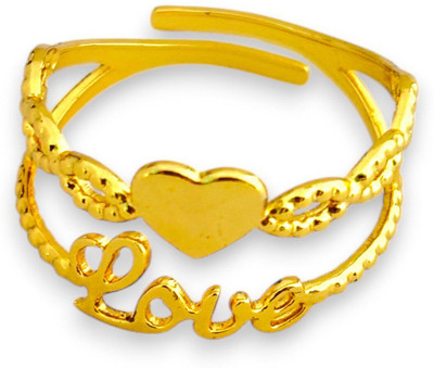 house of common 18K Gold Plated LoveBond Adjustable Ring Alloy Ring