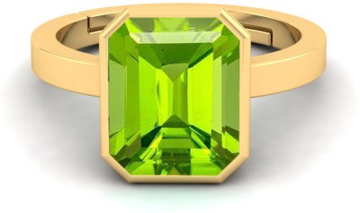 THE UNIQUE KART 8.25 Natural Peridot Birthstone/Astrology Adjustable Ring Stone Peridot Brass Plated Ring