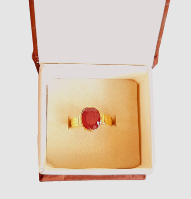 rs gemsexport Metal Ruby Gold Plated Ring
