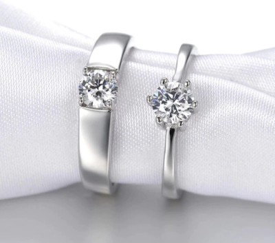 house of common Alloy Zircon Silver Plated Ring Set