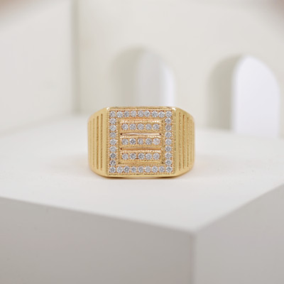 GORASH CREATION Alloy Cubic Zirconia Gold Plated Ring
