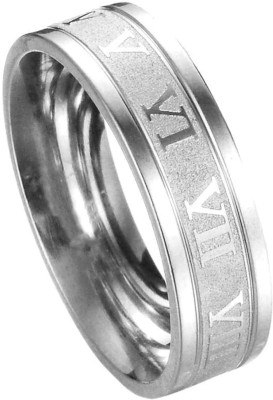 Thrillz Stainless Steel Silver Plated Ring