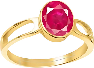 PTM Ruby (Manik) square Gemstone 9.25 Rt or 8.5 Ct for Unisex Panchdhatu ring Alloy Ring