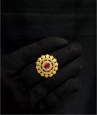 Ansh Enterpris Exclusive Eternal For Women & Girls Brass Cubic Zirconia Brass Plated Ring