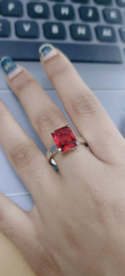 Ceylonmine01 Alloy Ruby Silver Plated Ring