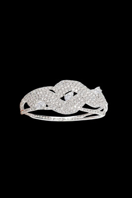 BAJAJUNIQ Steel Cubic Zirconia Silver Bracelet