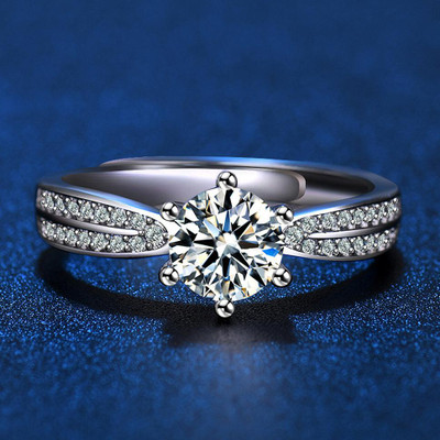 MYKI Alloy Swarovski Zirconia Silver Plated Ring