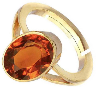 PTM Hessonite (Gomed) 6.25 Ratti or 5.50 Ct Panchdhatu (5 Metal) Women Adjustable Stone Ring