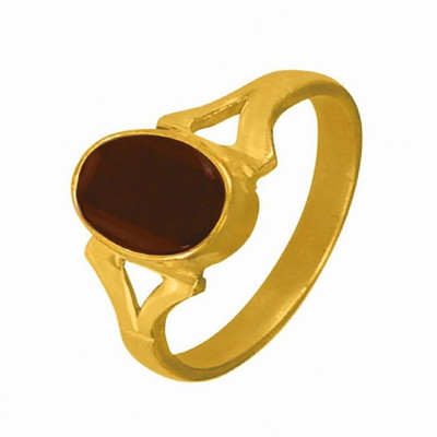 Gemzonite Stone Ruby Gold Plated Ring