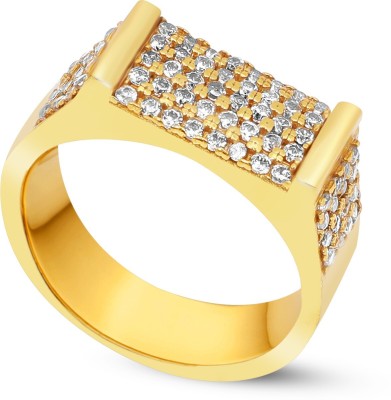 MAME CREATION Brass Diamond Gold Plated Ring