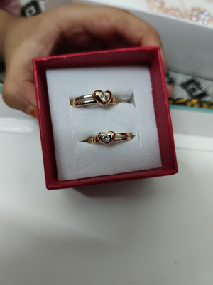CHESTHA ONLINE STORE Brass Diamond Gold Plated Ring Set