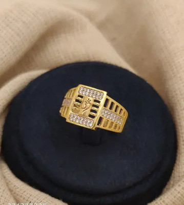 GORASH CREATION JRring-11_24 Brass Cubic Zirconia Gold Plated Ring
