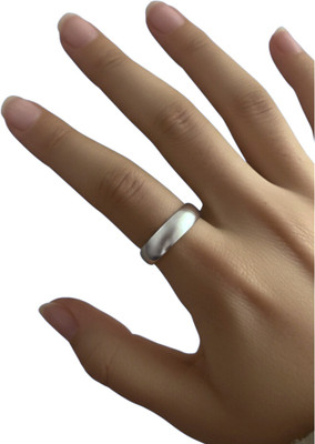 Beena Jewels Sterling Silver Simple Band Unisex for Men and Women Sterling Silver Sterling Silver Plated Ring