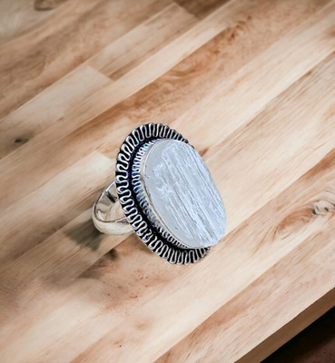 Divinity Healing Selenite Crystal Ring for Abundance Stone Crystal Ring