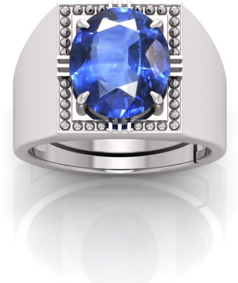 Pranjal Gems 12.25 Ratti Neelam Gemstone Adjustable Ring With Lab CertificateJO Stone Sapphire Gold Plated Ring