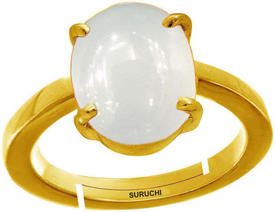 Suruchi Gems & Jewels Moonstone (Chandrakant) 7.25 Ratti or 6.5 Ct Panchdhatu/5 Metal Women Adjustable Stone Ring