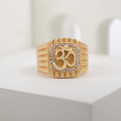 GORASH CREATION Alloy Cubic Zirconia Gold Plated Ring
