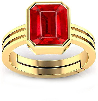 BWM GEMS Certified 6.25 Ratti Ruby Stone ( Manik ) Panchdhatu Alloy Ruby Ring